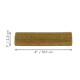 Brown rectangular pet chew stick with arrows and text "4" / 10.1 cm" below and "1" / 2.5 cm" at left indicating size.