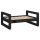 Schwarzer Holzrahmen für Haustierbetten mit slatted Basis, entworfen für Komfort und Stil. Ideal für kleine bis mittelgroße Haustiere.