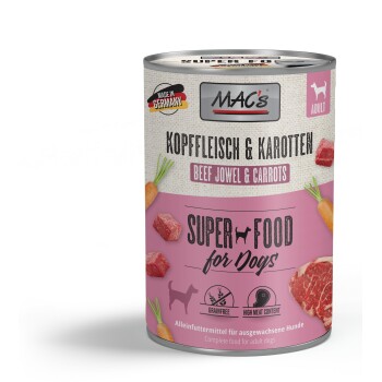 Nassfutter Hund Adult Kopffleisch und Karotten 6x400 g