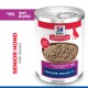 Blik Hill's Science Plan Mature Adult 7+ hondenvoer, loaf pâté met rund, etiket 'Senior Hond'