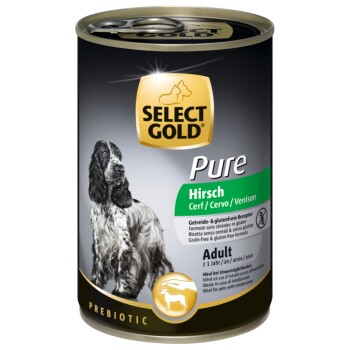SELECT GOLD Pure Adult 6x400g Hirsch