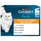Boîte Purina Gourmet Perle, 12 x 85 g, chat blanc, « Les Filettines en Sauce », saveurs : dinde, canard, agneau, thon