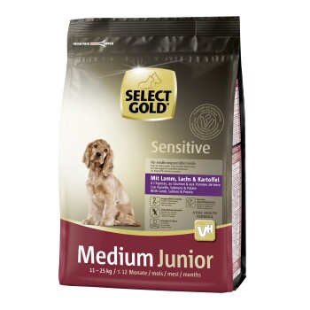 SELECT GOLD Sensitive Junior Medium Lamm, Lachs & Kartoffel 1 kg