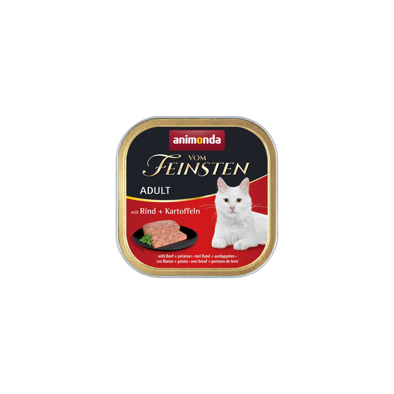 animonda Vom Feinsten Nassfutter Katze, Adult, Rind und Kartoffel 32x100 g