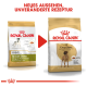 Bild von zwei Säcken Royal Canin Hundefutter für Deutsche Doggen, das ein neues Design und unveränderte Rezeptur zeigt, mit Text, der die Änderung hervorhebt.