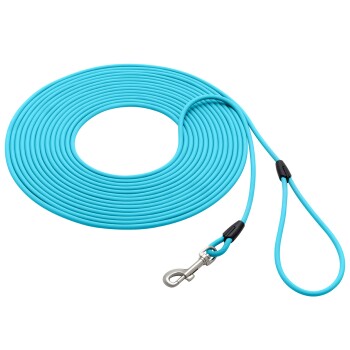 bis 25kg Biothane Schleppleine azurblau 10 m