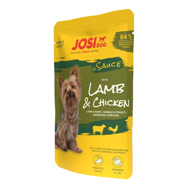 JosiDog Mini Lamm & Huhn in Soße 24 x 100 g