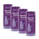 Vier violette KatKare 'Digestive Topping'-Dosen für Katzen mit Katzenillustration und 'Vital-Topping'-Label.