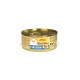 JosiCat Finest Mousse Katzenfutter mit Lachs, getreidefreie Rezeptur, ohne Zuckerzusatz, 85g Dose, Serviervorschlag gezeigt.