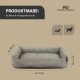 Hundebett mit Gratis-Beigabe, waschbar, robuster Fein-Cordstoff taupe