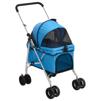Hundewagen - Faltbar (76x50x100) blau
