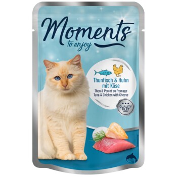 MOMENTS Adult 12×70 g Thunfisch & Huhn mit Käse