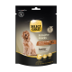 Select Gold Sensitive Snacks dla psów, z cocker spaniel na przodzie, oznaczone 'Lamb with Potato' i 'Junior.'