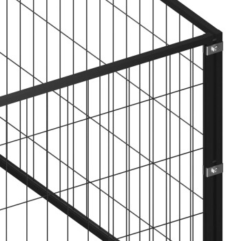 Hundezwinger Stahl schwarz 10 m, 3 m, 70 cm