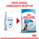 Zwei Royal Canin Hundefutterbeutel: "Pediatric Junior" für große Hunde über 25 kg und "Puppy Maxi" für 2-15 Monate alte Welpen.