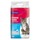 A bag of FIT+FUN cat litter labeled "Hygiene-Streu nicht klumpend" with a tabby cat on the front, indicating non-clumping properties.