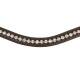 Hans Melzer Stirnriemen Wiesbaden BRAUN/silberne Steine Pony