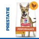 Hill's Science Plan Performance hondenvoer zak, met een hondenafbeelding, met de tekst 'PRESTATIE' en 'met KIP.'