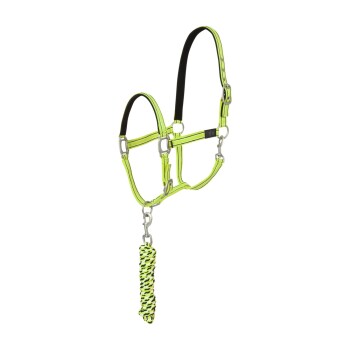 Halfterset Sportsline mit Strick limonen gelb VB/ COB (Vollblut)
