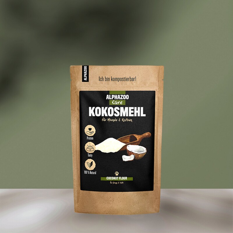 ALPHAZOO Kokosmehl für Hunde und Katzen