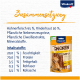 Vitakraft Tierleckerliverpackung mit "pure CHICKEN" und einem Golden Retriever, mit Zutatenliste: 65% Huhn, 30% Rinderhaut und Nährwertangaben.