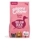 Pink bag of Edgard Cooper puppy food, 7kg, labeled "Grain Free" with "Free-Run Duck & Chicken" and "fresh meat" text.