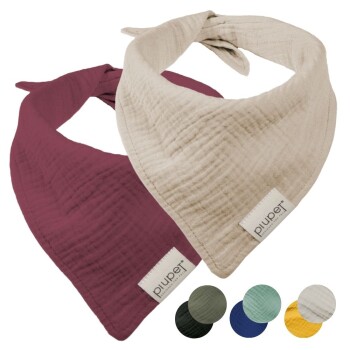Hundehalstuch-Set beige/ rot L