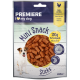 Premiera Mini Snack Sticks 'I love my dog', opakowanie wartościowe 150g, zawierające miękkie przysmaki z kurczaka i ryżu dla psów.