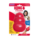 Rotes KONG Classic Hundespielzeug in Blisterverpackung mit den Texten „KONG Classic“, „Robuster Naturkautschuk“, „Leckerlis einfüllen“, „Hergestellt in den USA“.
