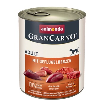 GranCarno Original Adult Geflügelherzen 6x800 g