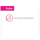 En-tête rose "Diabète" avec une icône de gestion de la glycémie et le texte "Pour la gestion de la glycémie."