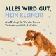 Eine Hand sprüht eine heilende Lösung auf einen Golden Retriever, mit dem Text: "Alles wird gut, mein kleiner!" über nimo® für natürliche Wundpflege.
