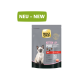 Verpackung von Select Gold Kitten Pure Futter mit einem verspielten Kätzchen, beschriftet mit "NEU - NEW", mit Details zum Proteingehalt und Rindfleischgeschmack.
