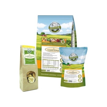 Sparset Nr. 4. Gutshof Schmaus 7,5kg + Enten Fleischstreifen 100g + Knabber Schmaus 100g