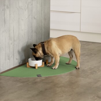 ® - Napfunterlage Halbrund - Öko-Tex und Made in Germany blassgrün 40 cm, 80 cm