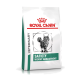 Royal Canin Veterinärdiätbeutel für Katzen, beschriftet mit "Sättigung Gewichtsmanagement", mit einem schwarz-weißen Bild einer Katze.