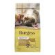 Burgess Adult Katzenfutter 'Rich in Chicken with Duck' 1,5 kg, gelbe Verpackung mit Katzenfoto und britischer Flagge.