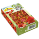 Verpackung von JR FARM Nager-Tafel Erdbeere, einem Haustier-Leckerli mit bunten Erdbeerstücken, mit einem Cartoon-Hasen und Erdbeeren auf der Box.