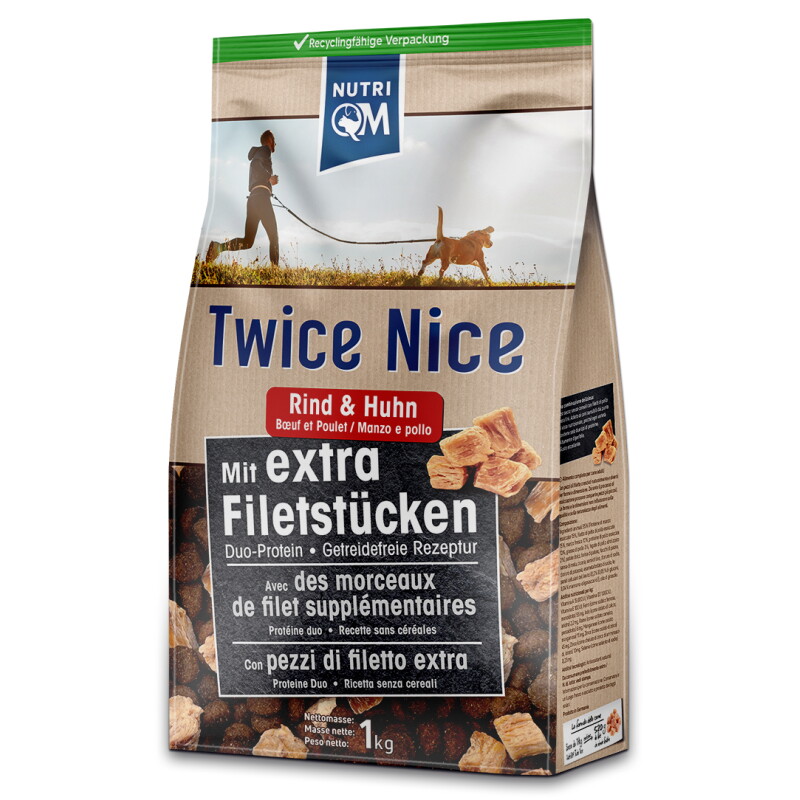 NutriQM Twice Nice Rind und Huhn 12 kg