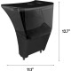 Schwarze Haustier-Wasserfontäne mit transparentem Reservoir, 11,1 Zoll breit und 12,7 Zoll hoch, entworfen für eine einfache Hydration von Haustieren.