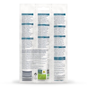 Emballage de nourriture pour animaux de compagnie avec des informations nutritionnelles détaillées et des ingrédients, comprenant 80 % de viande, avec un texte multilingue et une étiquette "Beter Leven".