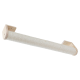 Wandmontierter Kratzbaum für Katzen mit einer Basis aus natürlichem Holz und einer strukturierten Sisal-Seiloberfläche zum Kratzen.