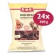 Gefrorenes Rinderherz-Hundefutter für Hunde und Katzen, mit einem Kätzchen und einem Hund auf der Verpackung, beschriftet mit "DIBO Rinderherz" und "24x 500 g."