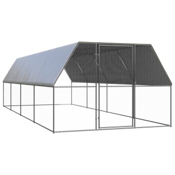 VidaXL Outdoor Hühnerkäfig / Hühnerstall mit Komplettüberdachung 3 m, 8 m, 2 m