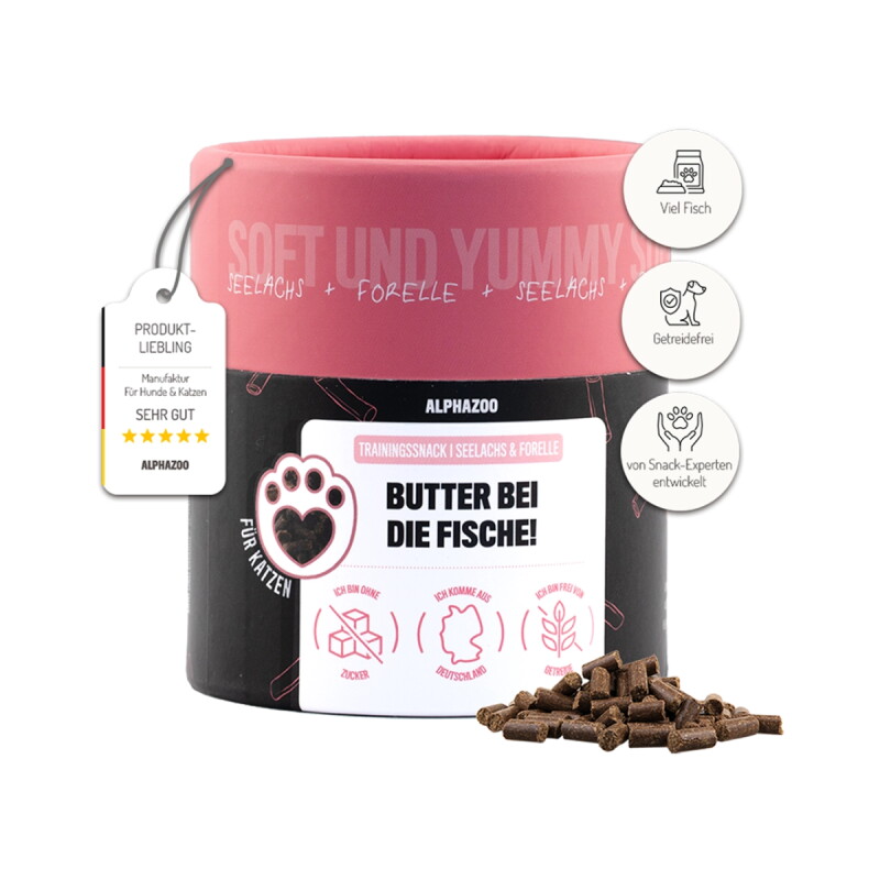 ALPHAZOO Butter Bei Die Fische! 65g I Leckerli für Katzen