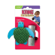 KONG Refillables Katzenminzespielzeug in Form einer Schildkröte, mit einem grünen strukturierten Körper und blauen Flossen, mit einem nachfüllbaren Katzenminzebehälter.
