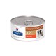 Dosenfutter für Haustiere mit der Aufschrift "Hill's Prescription Diet Restorative Care a/d mit Huhn", mit Bildern eines Hundes und einer Katze.