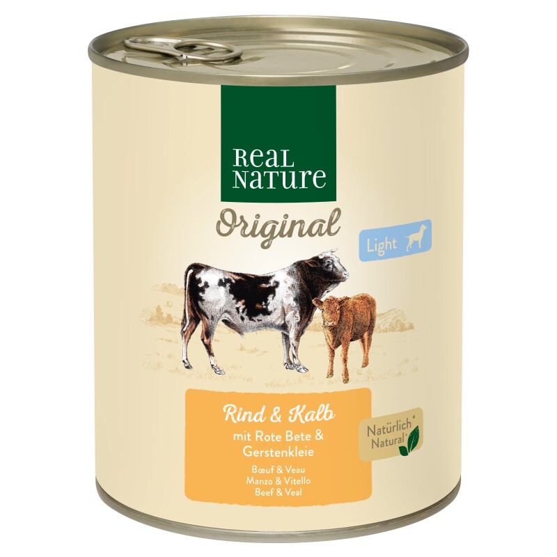 REAL NATURE Licht Rund en kalf 6x800 g