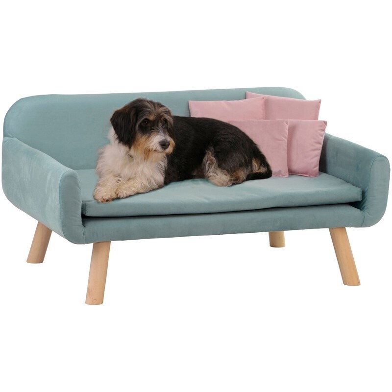 Silvio Design Rohrschneider® Hundesofa Cora hellblau, B103 x T57 x H50 cm
