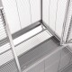 Ein geräumiger, mehrstöckiger Metall-Haustierkäfig mit Drahtgitterseiten und einer herausnehmbaren Schublade zur einfachen Reinigung.